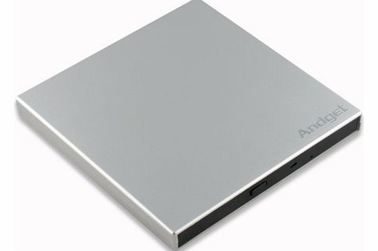Andget USB External DVD Combo CD-RW Burner Drive Silver