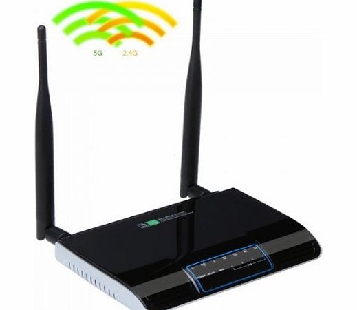Andoer 2.4GHz & 5GHz Concurrent Dual Band Wireless-N Router 300Mbps with 4-port LAN Switch (Integrated)