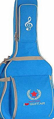 Andoer Acoustic Classic Folk Guitar Case 600D Water-resistant Oxford Cloth Camouflage Blue Double Stitched Padded Straps Gig Bag Guitar Carrying Case for 41Inchs Acoustic Classic Folk Guitar