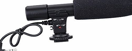 Andoer Mic-01 Digital Video DV Camera Studio Stereo Camcorder 3.5mm Recording Microphone for Canon Nikon Pentax Olympus