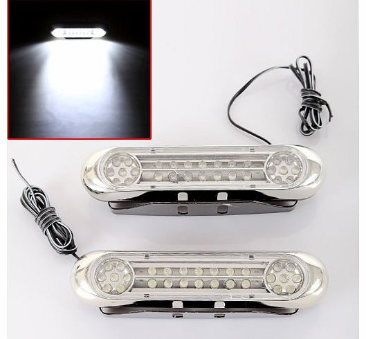 Universal White 28-LED Daytime Running Light DRL Car Fog Day Driving Lamp