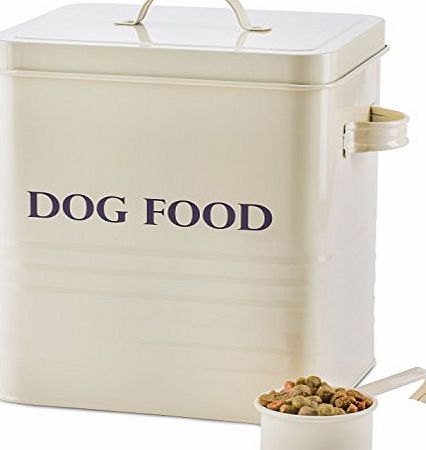 Andrew James Dog Food and Treats Storage Canister Vintage Classic Retro Blue 2.5kg Capacity