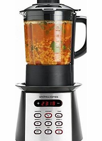 Premium Black Soup Maker, Blender, Smoothie Maker And Ice Crusher With 8 Pre-set Programmes, 1.75 Litre Glass Jug And 2 Year Warranty