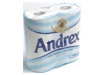 Andrex white 2 ply toilet tissue rolls, 279
