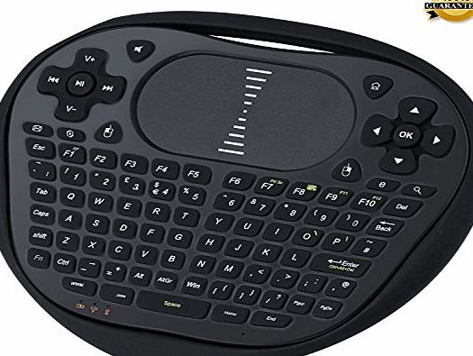 AneWish Mini Wireless Keyboard with Mouse Touchpad, ANEWISH T8 2.4Ghz Multi-media Portable Heart-shaped Handheld Keyboard Rechargeable for For PC, Pad, Xbox 360, PS3, Google Android TV Box, Projector, Video T