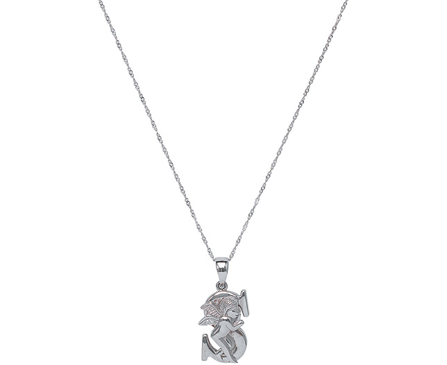 angel Initial Necklace - S