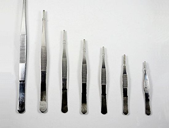 AngelakerryAmazon Debakey Tweezers Atraumatic Forceps Clamp Surgical Instruments Stainless Steel (1, 25cm)