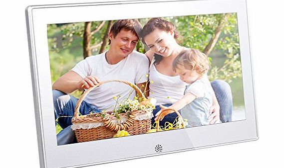 NEW Hi-Res Digital Photo Frame Aluminum Alloy Back Shell 7/8/9.7/10.1inch LCD Panel LED Backlight Widescreen 4:3/16:9 Video/Music Player SD/MMC/MS (LCD 8.0INCH)