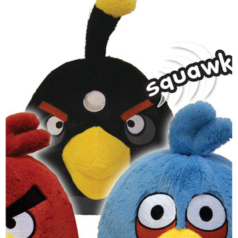 Angry Birds 5` Soft Toy with Sound - Black