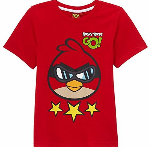 Angry Birds  Boys 44ABGOJ104 T-Shirt, Red, 8 Years