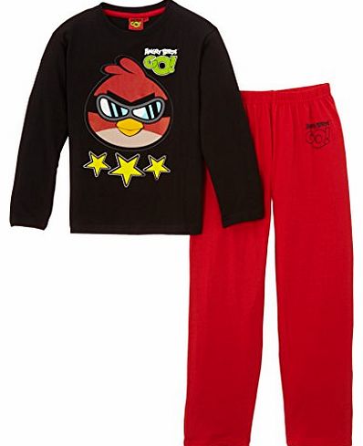 Angry Birds  Boys 44ABGOJ401 Pyjama Set, Black (Black/Red), 8 Years