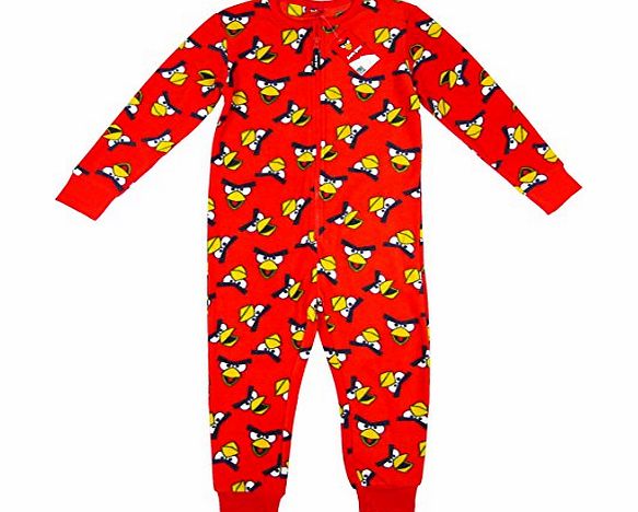 Angry Birds Boys Official Angry Birds Fleece Zip All in One Romper Onesie Sleepsuit sizes 5 to 12 Years