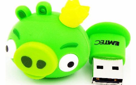 Birds Green King Pig 4GB USB Flash Drive