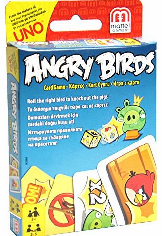Angry Birds Official Mattel Uno Angry Birds Edition Traditional Family Playing Card Game Toy