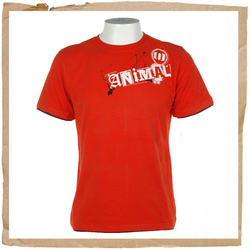Animal Argo Jnr Double Lsyer Tee Red Clay