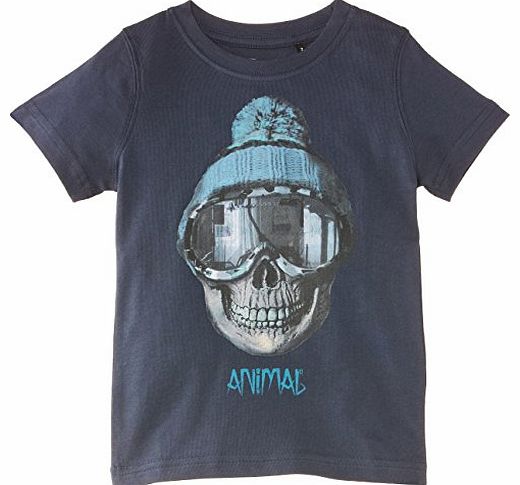 Animal Boys Hitting T-Shirt, Blue (Indigo), 13 Years (Manufacturer Size:Large)