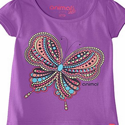 Animal Girls Abamma T-Shirt, Purple (Dewberry), 11 Years (Manufacturer Size:Medium)