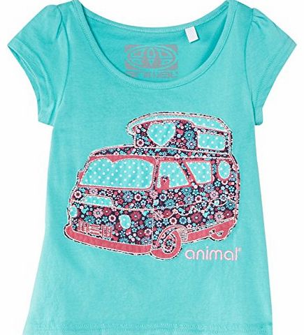 Animal Girls Adalee T-Shirt, Green (Pacific), 11 Years (Manufacturer Size:Medium)