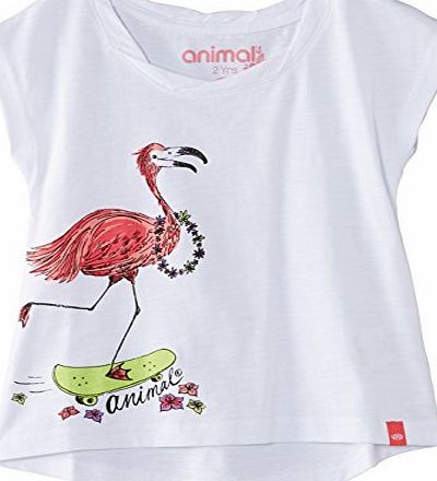 Animal Girls Amillee T-Shirt, White, 11 Years (Manufacturer Size:Medium)
