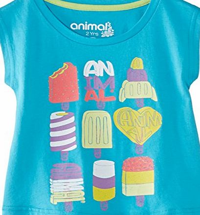 Animal Girls Ankar T-Shirt, Scuba Blue, 9 Years (Manufacturer Size:Small)