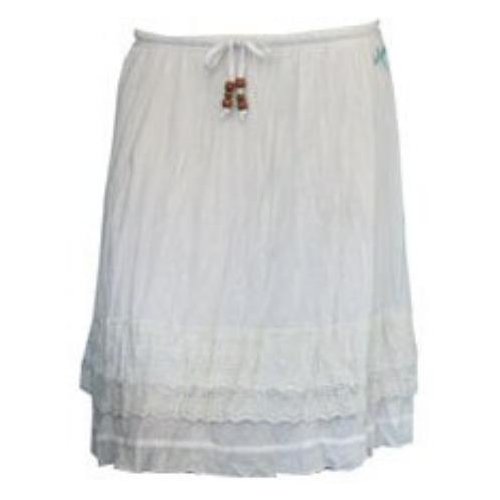 Animal Ladies Animal Lefty Crinkle Jersey Skirt 001 White