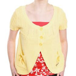 animal Ladies Europe Knit Cardigan - Elfin Yellow
