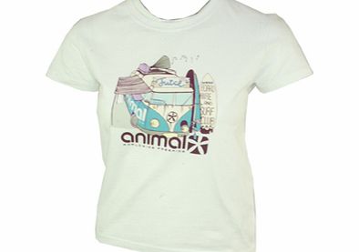 Animal Ladies Ladies Animal Aberdeen Crew Printed T-Shirt. White