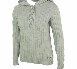 Animal Ladies Ladies Animal Espiritu Button Neck Hoody Knit.