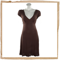 Animal Lisianthus Jersey Dress Chocolate Brown