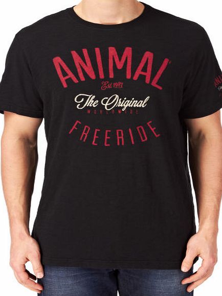 Animal Mens Animal Larv T-shirt - Black