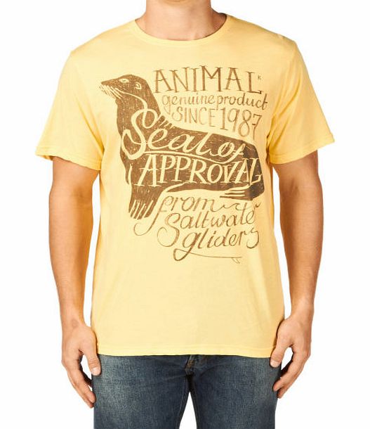 Animal Mens Animal Laurus T-shirt - Lemon