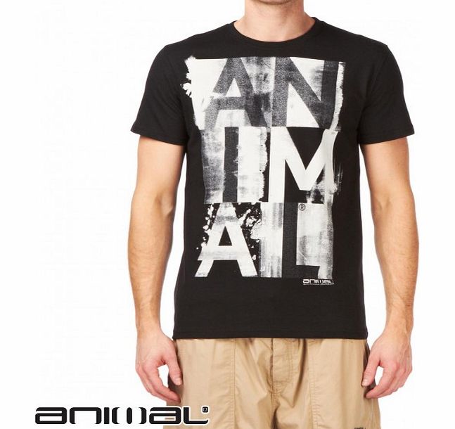 Animal Mens Animal Lostwith T-Shirt - Black