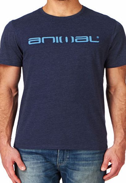 Animal Mens Animal Marrly T-shirt - Indigo Blue Marl