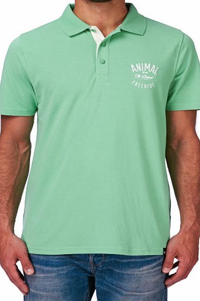 Animal Mens Animal Rickee Polo Shirt - Light Green