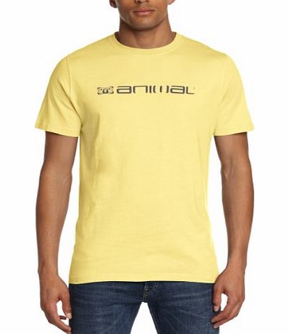 Animal Mens Lane Crew Neck Short Sleeve T-Shirt, Yellow (Lemon), Medium