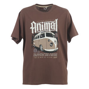 Animal Mens Mens Animal Cobbs VW T-Shirt. Coffee Bean