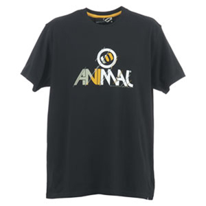 Animal Mens Mens Animal Crouch T-Shirt. Black