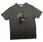 Animal Mens Mid Fit Retro 80`T-Shirt Gunmetal