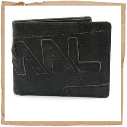 Scratch Leather Wallet Black