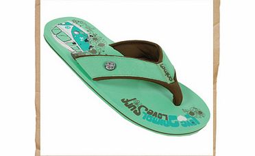 Animal Swish Flip Flop Spring Green