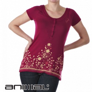 Animal T-Shirts - Animal Annona T-Shirt - Beet Red