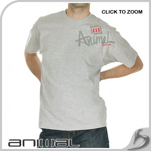 Animal T-Shirts - Animal Badger T-Shirt - Grey