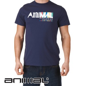 Animal T-Shirts - Animal Harwood T-Shirt - Peacoat
