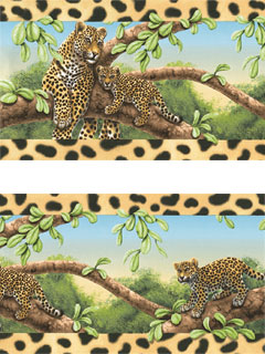 Animals Leopards Self Adhesive Border