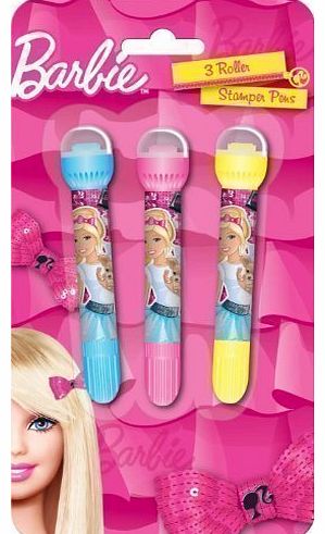 Barbie Colouring Roller Stamper Pens Art Set Party Gift