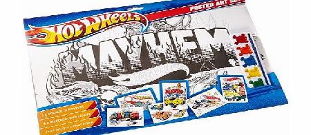 Anker Hot Wheels Poster Art Set for Younger Children