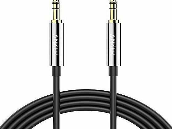 Anker SoundLine 3.5mm AUX Audio Cable (8 ft) for Headphones, Phones, Tablets, MP3 Players, Car Stereos, Computers and Devices With a 3.5mm Audio Jack