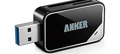 Anker USB 3.0 Card Reader 8-in-1 for SDXC, SDHC, SD, MMC, RS-MMC, Micro SDXC, Micro SD, Micro SDHC Card, Support UHS-I Cards, 18 Months Warranty