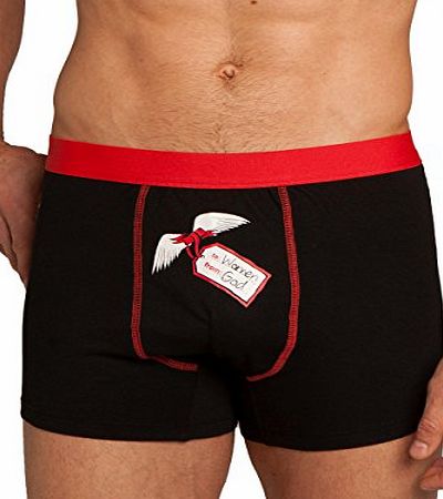 Ann Summers  Mens Gods Gift Boxer Shorts Black Sexy Underwear Novelty Gift