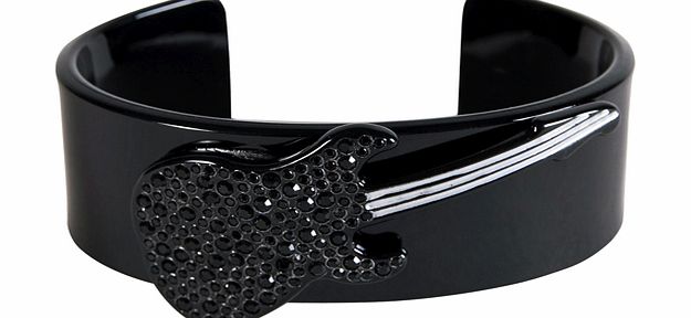 Ladies Black Guitar Cuff Bangle from AnnaLou of